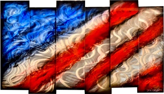 6 Panel Sleek American Flag 38x72 - CD3620