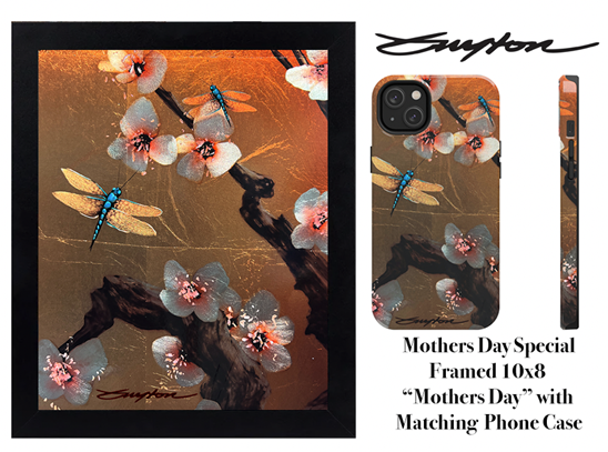 Gilded Modernism® the Art of Patrick Guyton-Guyton's 10x8 "Mothers Day"    Canvas / Leaf / phone case
