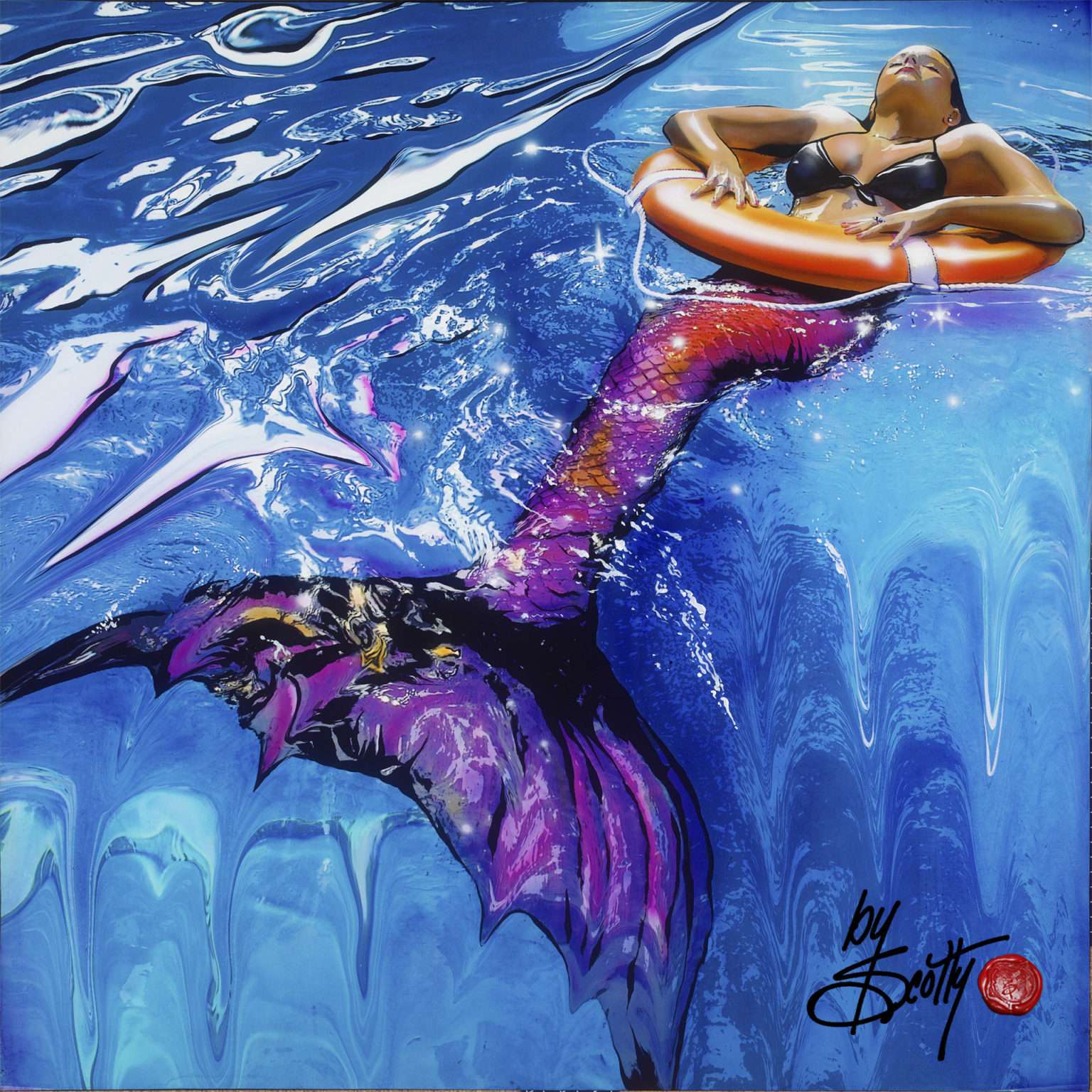 Scotty ZieglerArt titleHarbor Cruise 36x36 /100