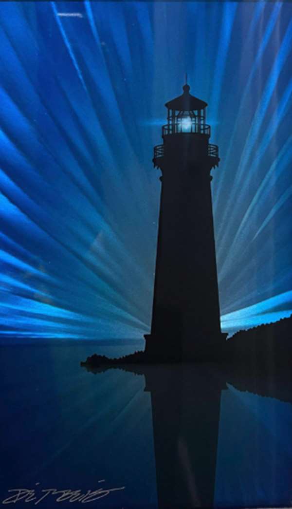 Chris DeRubeisArt titleLighthouse 18x10 Blue