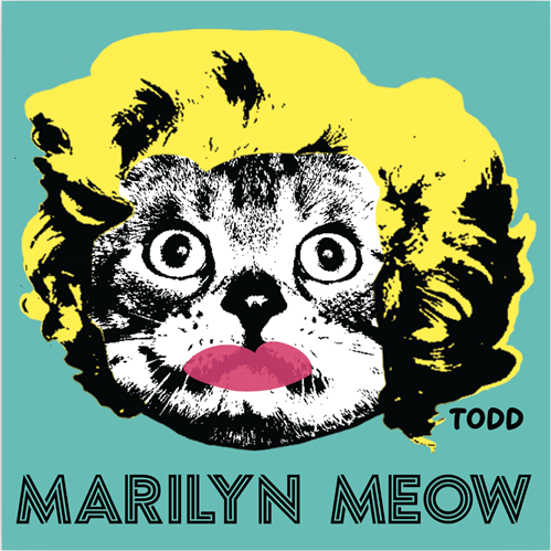 Marilyn Meow 24x24 Limited Edition on Plexi
