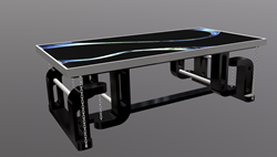 "The Defiant Coffee Table" - 23x46x23. Design "Cloud" 