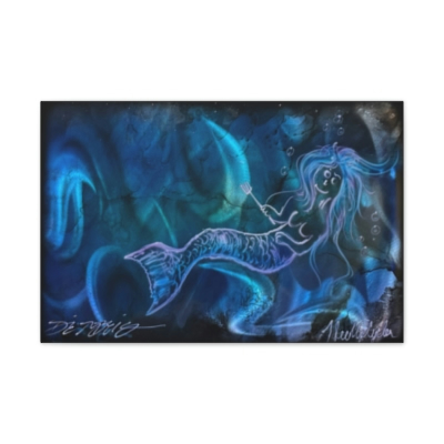 PrintifyArt titleThe Mermaid by TheeUpCycler and Chris DeRubeis Wall art Canvas or Metal