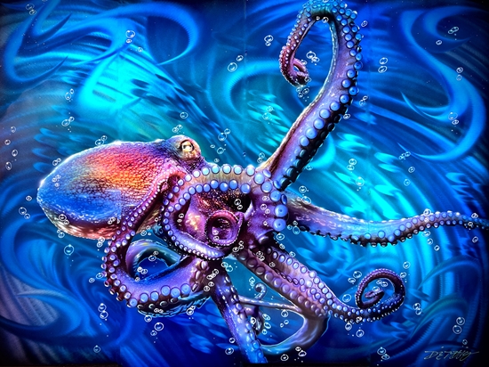 Chris DeRubeis Art title What's Kraken 18x24