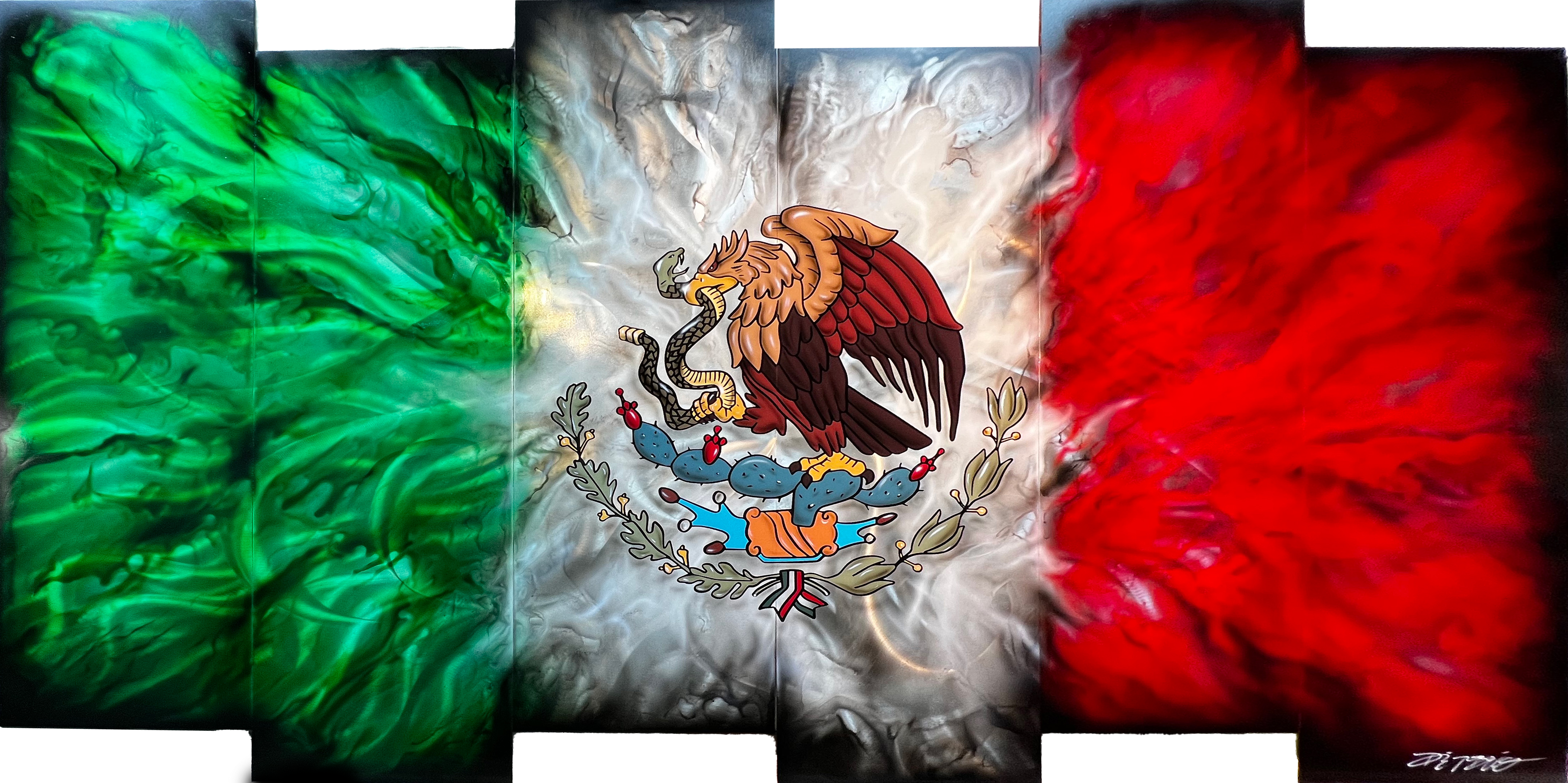 Chris DeRubeisArt titleMexican Flag 38x72
