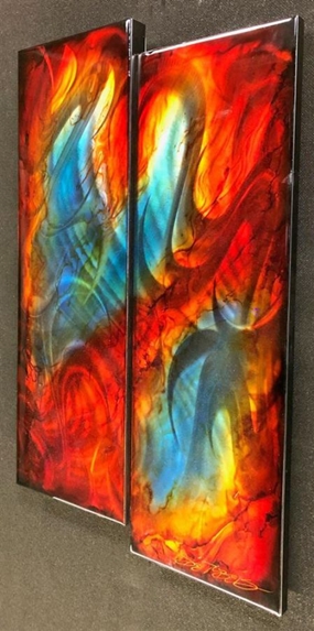 2 Panel Red 12X38