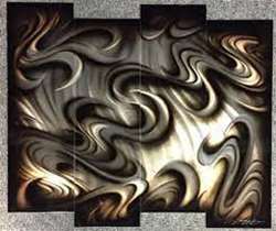 Chris DeRubeisArt title4 Panel Sleek 48x38