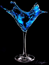 Chris DeRubeisArt titleMini Martini Blue 16X12