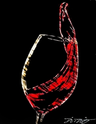 Chris DeRubeisArt titleMini Red Wine Splach 16X12