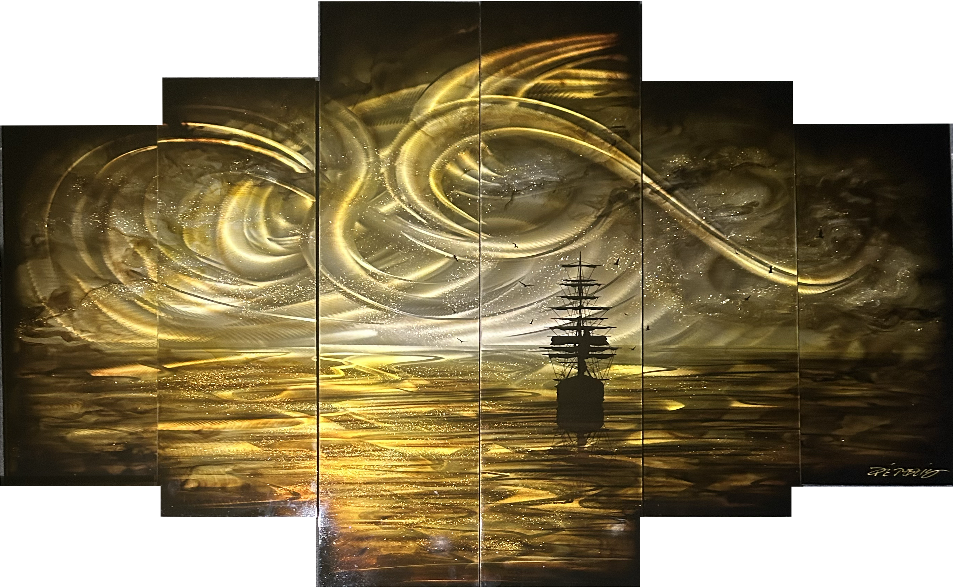 Chris DeRubeisArt title6 Panel Pirate Cove 44x72