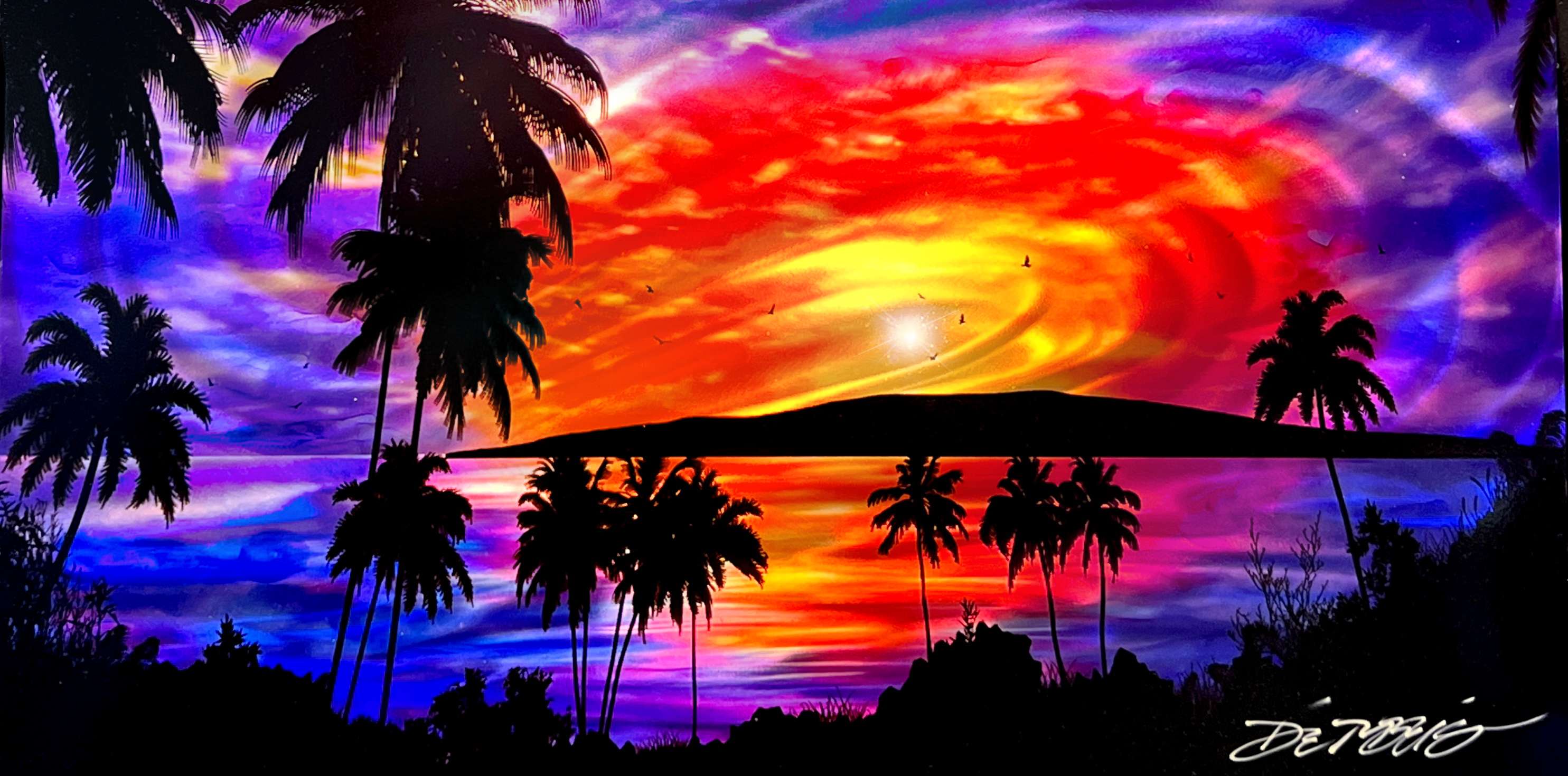 Chris DeRubeisArt titleLahaina Sunset 12x24