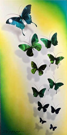 Chris DeRubeisArt titleWhite Butterfly 20x40