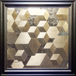 Patrick GuytonArt titleGilded Cubism 40x40