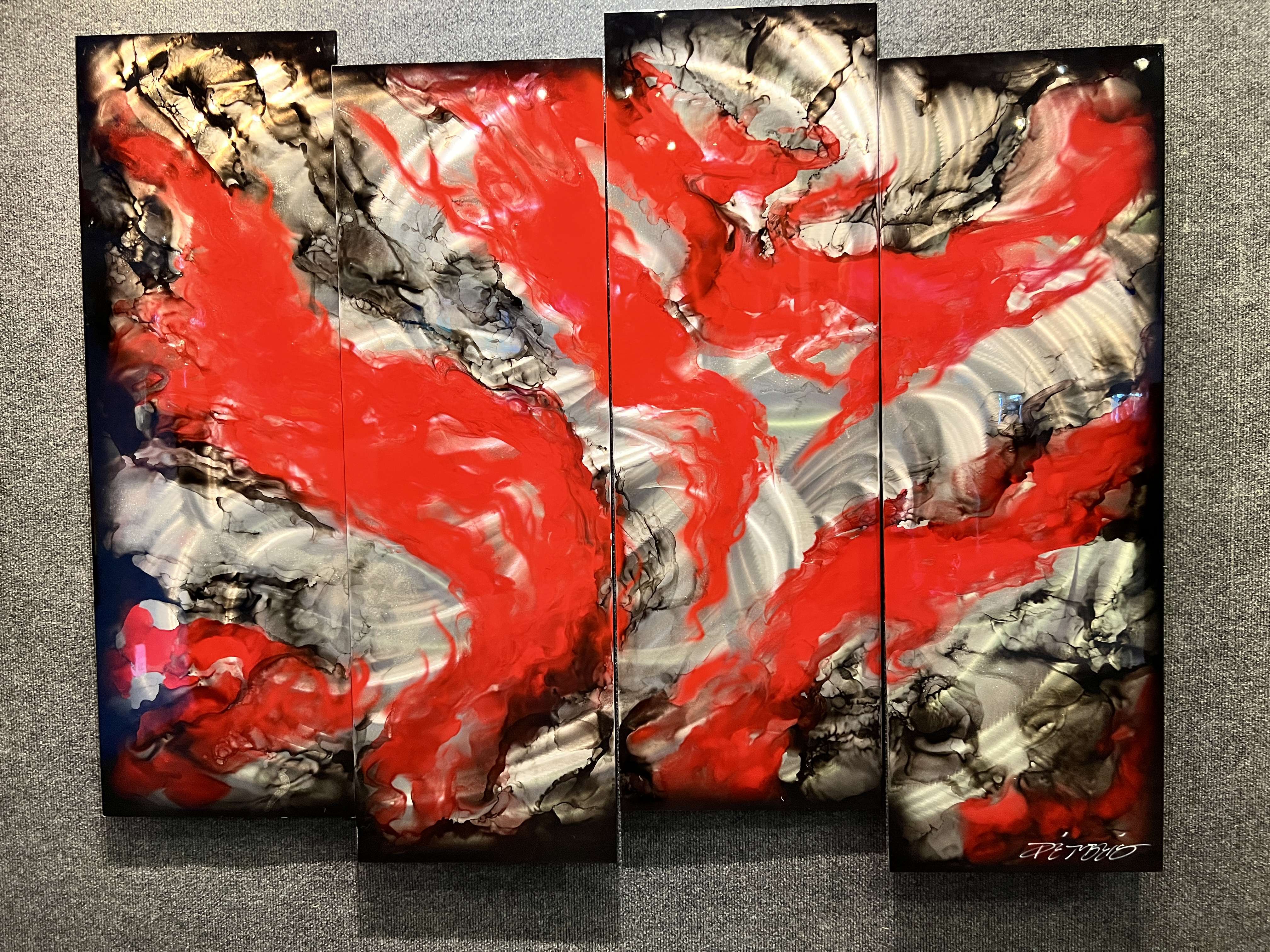 Chris DeRubeisArt title4 Panel Sleek 38x48