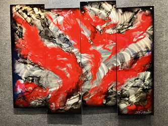 Chris DeRubeisArt title4 Panel Sleek 38x48