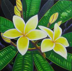 Yellow Plumeria 12X12 