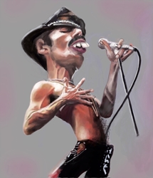 Kevin Nealon Art title Freddie Mercury 46X40