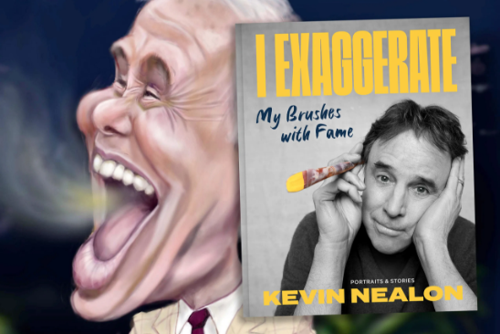 Kevin NealonArt titleKevin Nealon's surprise FaceTime to your Dad and Signed "I EXAGGERATE: My Brushes with Fame"